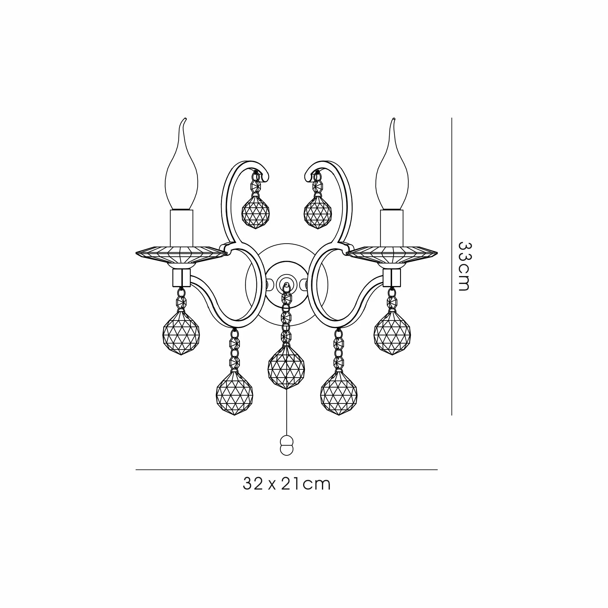 Zinta French Gold Crystal Wall Lights Diyas Armed Wall Lights